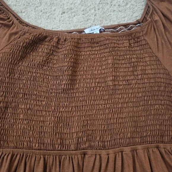 White Birch Women's Size 1x Brown Long Sleeve Dress Tunic - Picture 8 of 14